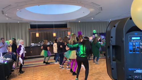 Audience dancing at a DJ Saratoga show